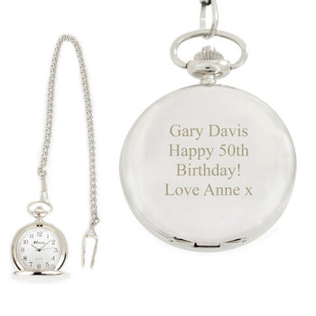 Personalised Formal Pocket Fob Watch, 5 of 7