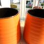 Set Of Two Reactive Glaze Brûlée In Pumpkin Orange And Chocolate Brown, thumbnail 4 of 9
