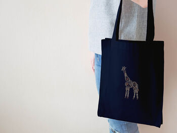 Giraffe Tote Bag Embroidery Kit, 3 of 5
