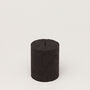 G Decor Adelle Obsidian Matte Signature Waxwork Pillar Candle In Deep Black, thumbnail 3 of 5