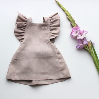 Personalised Linen Children's Dress, 6 of 12