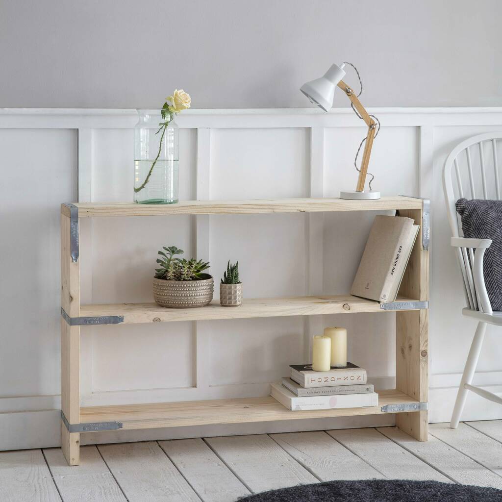 Raw Bookcase Wood By Garden Trading