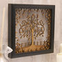 Personalised Wooden 3D Layered Family Tree Wall Art, thumbnail 1 of 5