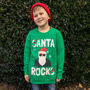 Santa Rocks Boys' Christmas Jumper, thumbnail 3 of 4