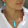 Ice Blue Glass Sterling Silver Necklace, thumbnail 2 of 12