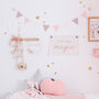 Pink And Rose Gold Glitter Bunting, thumbnail 1 of 9