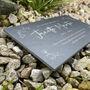 Personalised Wreath Memorial Slate Grave Marker 25 X 15cm, thumbnail 8 of 9
