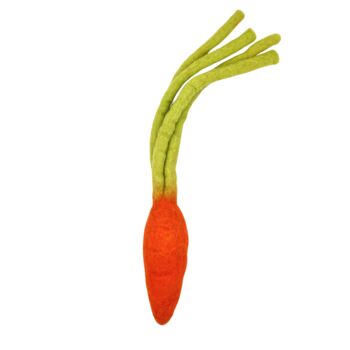 Crunchy Carrot Felt Cat Toy, 2 of 4
