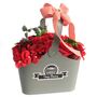 Red Flower Bouquet Basket Soaps Gift, thumbnail 1 of 3