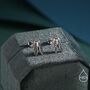 Sterling Silver Cicada Stud Earrings, thumbnail 2 of 12
