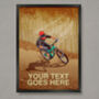 Personalised Mountain Bike Forest Trail Print, thumbnail 1 of 6