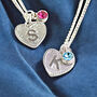 Child's Initial Heart And Birthstone Necklace, thumbnail 3 of 6