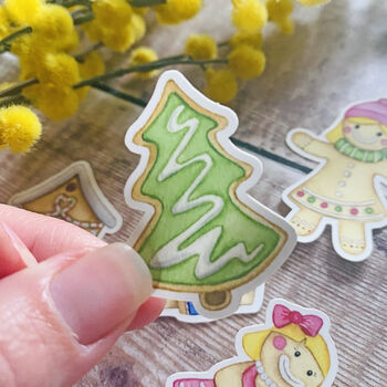 Gingerbread Sticker Set. Christmas And Scrapbooking, 6 of 10
