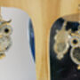Silver/Gold Plated Encrusted Owl Earrings, thumbnail 7 of 10