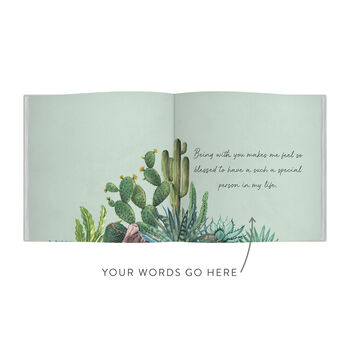 Personalised 'Reasons Why' Book Cacti Design, 7 of 12