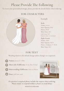 Personalised Bride And Bridesmaid Acrylic Block – Wedding Day Gift, 2 of 10