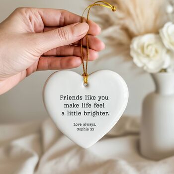 Personalised Friend Heart Ornament, 3 of 4