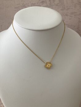 Gold Single Clover Necklace, 3 of 4