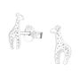 Small Sterling Silver Giraffe Earrings In A Gift Tin, thumbnail 2 of 10