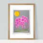 Pink Flower Elephant Fabric Screen Print, thumbnail 2 of 4