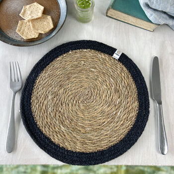 Respiin Natural Seagrass/Jute Tablemat, 4 of 10