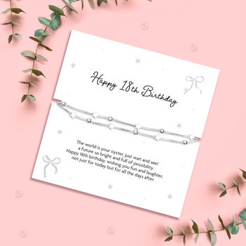 Happy 18th Silver Plated Birthday Bracelet, 4 of 8