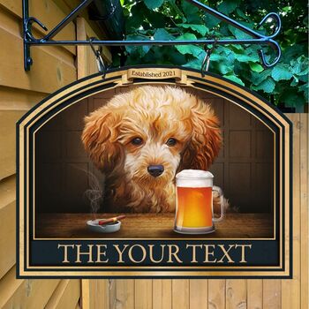 Pooch And Pint Personalised Pub Sign/Bar Sign/Man Cave, 3 of 8