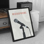 Microphone Print | Dynamic Stage Mic, thumbnail 4 of 9