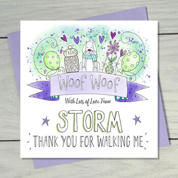 Thank You From The Dog Personalised Greeting Card, 10 of 12