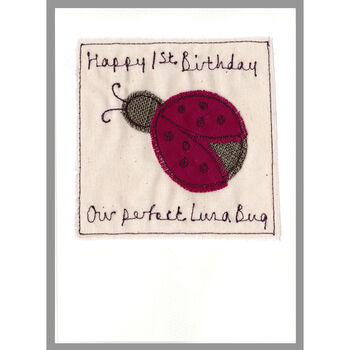 Personalised Ladybird 1st Or Any Birthday Card For Girl, 6 of 9