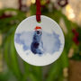 Personalised Penguin Ceramic Christmas Decoration, thumbnail 1 of 3