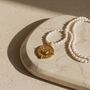 Zodiac And Freshwater Pearl 18k Gold Plated Necklace, thumbnail 1 of 4