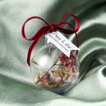 Personalised Dried Flowers Bauble, 3 of 3