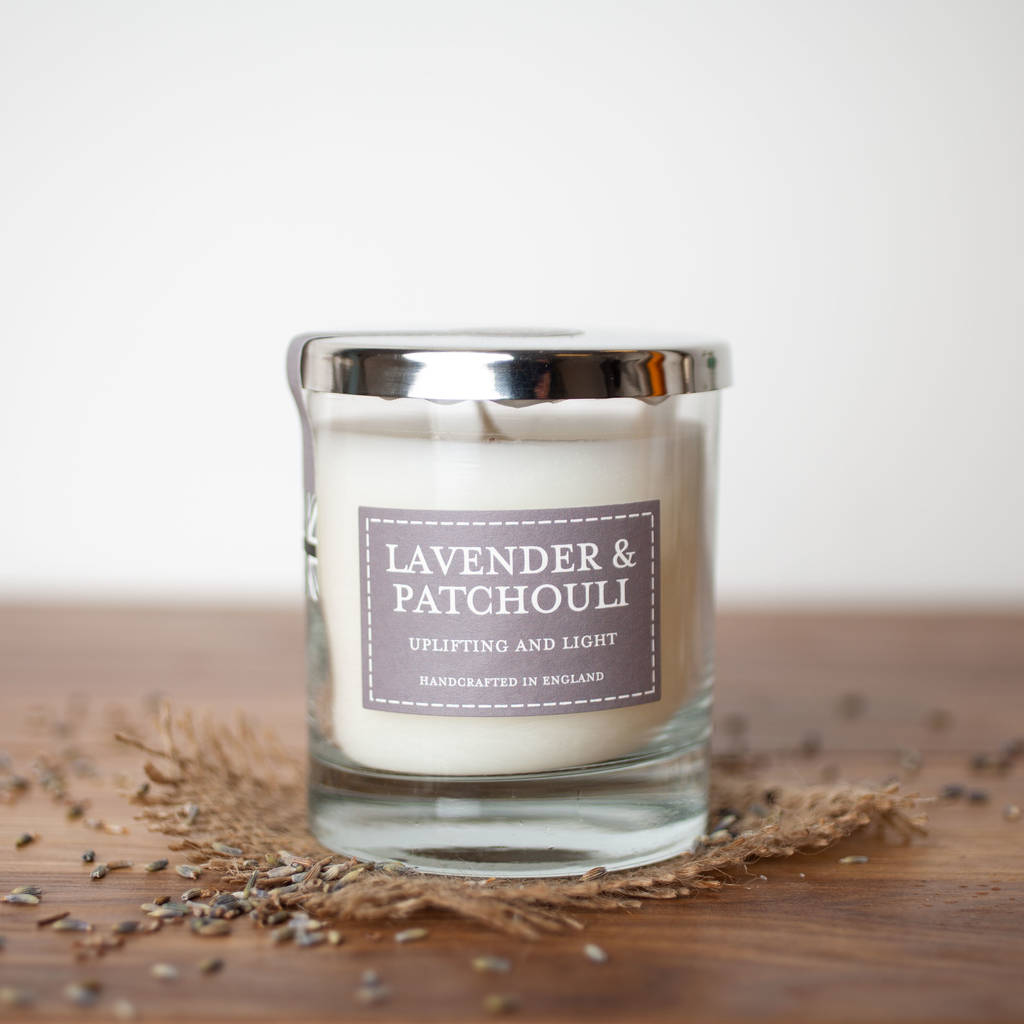 Scented Glass Candles With Petals 55 Hour Burn Time By The Country