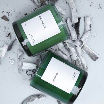 Palmyra French Cypress And Basil Scented Soy Candle, 3 of 4