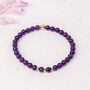 Handmade 6mm Amethyst Healing Crystal Bracelet With Gold Filled Details, thumbnail 4 of 4