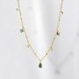 Sterling Silver Green And White Crystal Necklace, thumbnail 1 of 5