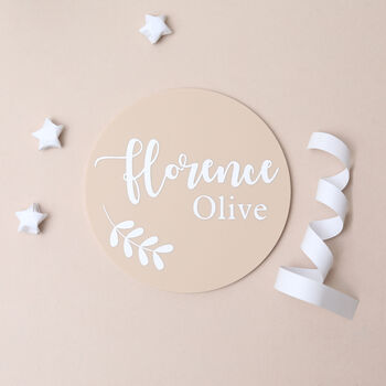 Personalised Baby Name Announcement Disc, 5 of 10