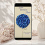 Personalised Blue Hydrangea Birthday E Card Mp4 Video, thumbnail 1 of 2