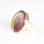 Mookaite Round Gemstone Ring Set In Sterling Silver, thumbnail 3 of 6