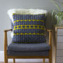 Tapestry Flower Cushion In Knitted Lambswool, thumbnail 2 of 6
