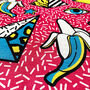 Cushion Cover Geometric Icons On The Pink, thumbnail 2 of 7