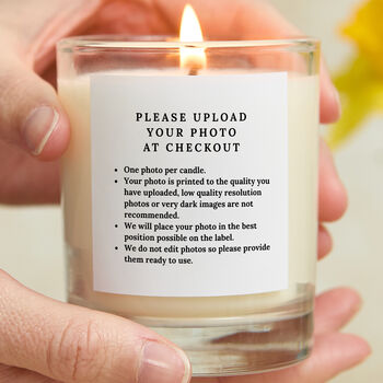 Memorial Candle Personalised Photo With Message Gift, 3 of 6