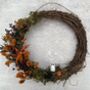 Small Halloween Wreath With Dried Flowers, thumbnail 3 of 4