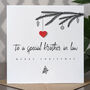 Brother In Law Personalised Christmas Card, thumbnail 4 of 4