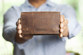 Personalised Leather Trifold Wallet And Smartphone Case, 2 of 12
