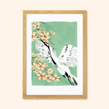Japanese Red Crowned Crane Giclee Print, 2 of 4