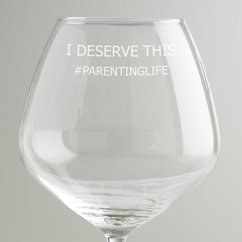Personalised ‘Parenting Life’ Goblet Glass, 5 of 7