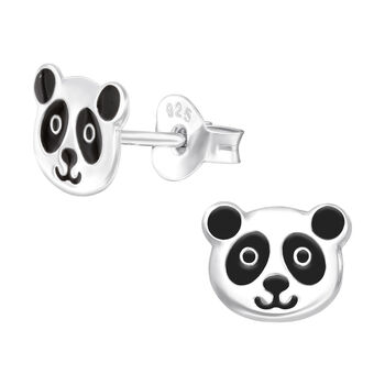 Panda Sterling Silver Earrings, 3 of 5