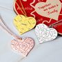 Puzzle Love Heart Names Necklace, thumbnail 3 of 4